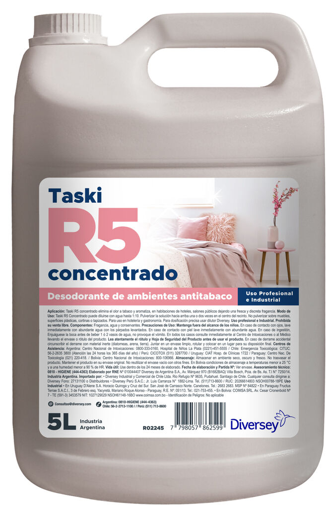 TASKI R5 CONCENTRADO 4x5L - DESODORANTE DE AMBIENTES ANTITABACO